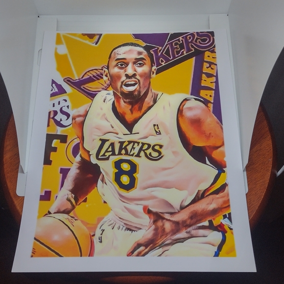 NEW! KOBE BRYANT LAKERS 8.5x11 ULTRA PREMIUM GLOSSY COLOR ART BASKETBALL POSTER! - Picture 6 of 6